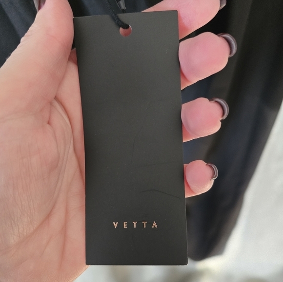 Vetta 2 Piece Apron Tie Back Jumpsuit in Black size 4 100% Linen - Picture 11 of 11